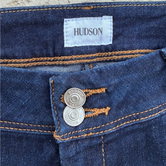 Hudson Jeans Womens Size 31 Collin Mid rise Bootcut Dark Blue Flap Pockets - Picture 4 of 8